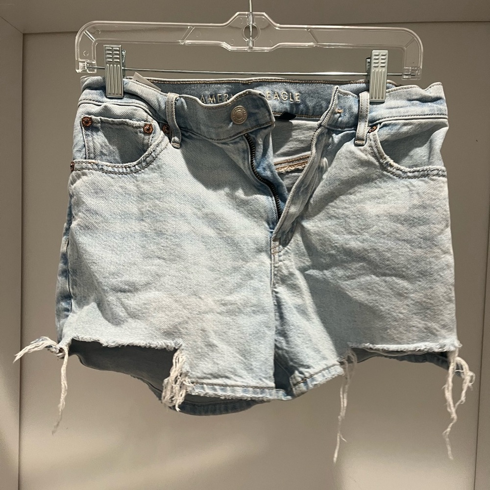 AE light wash denim shorts
